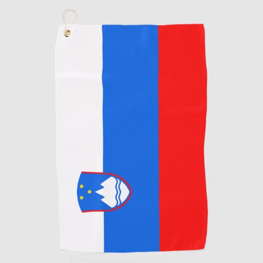Sloveense vlag golfhanddoek (Voorkant)