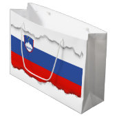Sloveense vlag groot cadeauzakje (Voorkant Gekanteld)