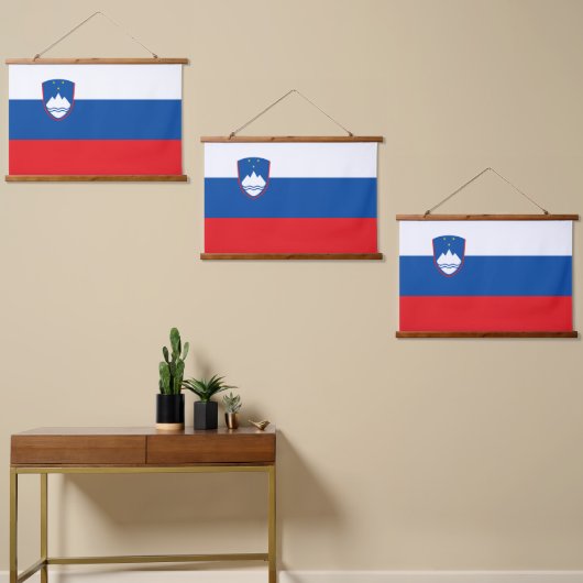 Sloveense vlag hangend wandkleed (Asymmetrisch)
