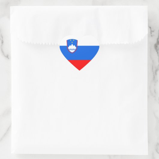 Sloveense vlag hart sticker (Tas)