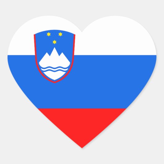 Sloveense vlag hart sticker (Voorkant)