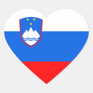 Sloveense vlag hart sticker