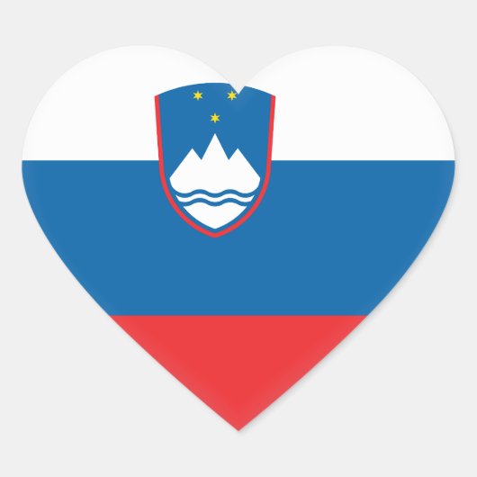 Sloveense vlag hart sticker (Voorkant)