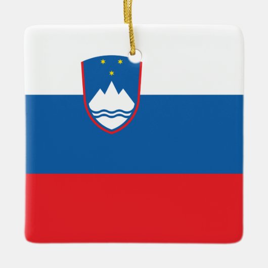 Sloveense vlag keramisch ornament (Voorkant)