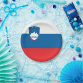 Sloveense vlag papieren bordje (Feest)