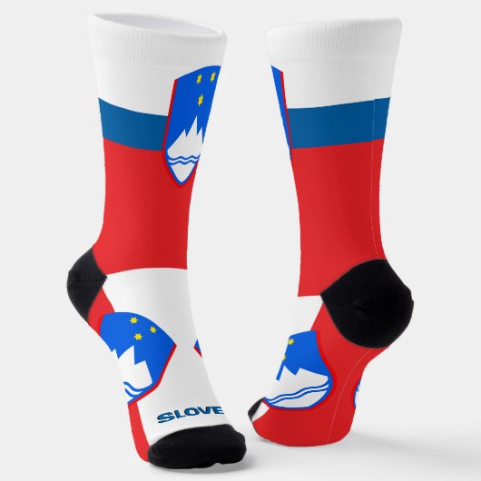 Sloveense vlag patriottisch , duurzaam Slovenië Sokken (Gebogen)
