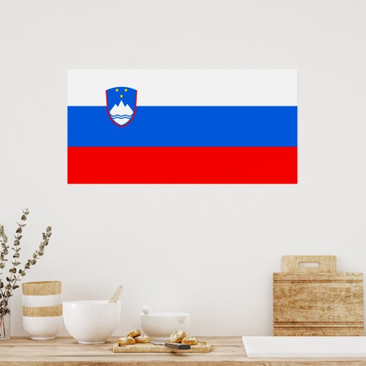 Sloveense vlag poster (Keuken)