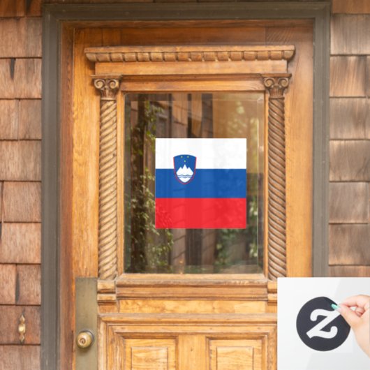 Sloveense vlag raamsticker (Huis Deur)