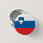 Sloveense vlag ronde button 3,2 cm (Voorkant /achterkant)