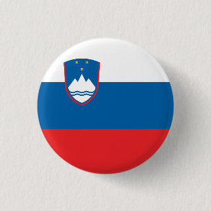 Sloveense vlag ronde button 3,2 cm