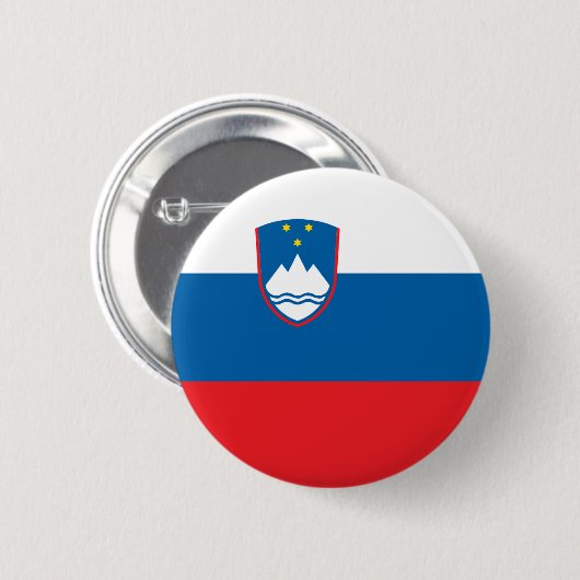 Sloveense vlag ronde button 5,7 cm (Voorkant /achterkant)