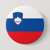 Sloveense vlag ronde button 7,6 cm (Voorkant)