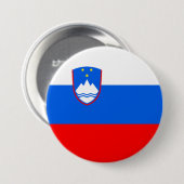 Sloveense vlag ronde button 7,6 cm (Voorkant /achterkant)