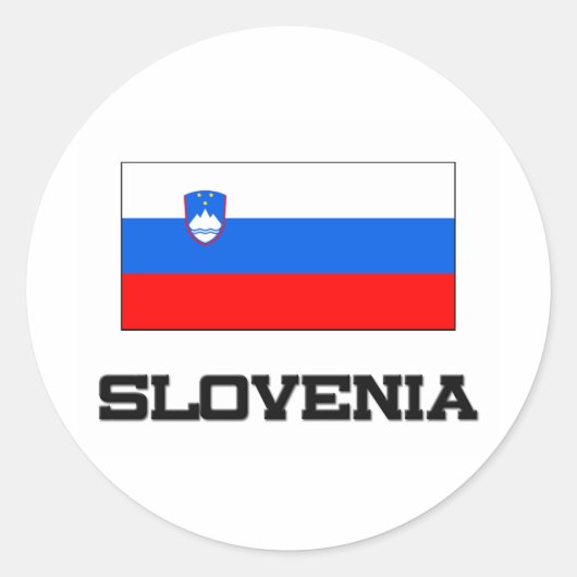 Sloveense vlag ronde sticker (Voorkant)
