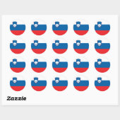 Sloveense vlag ronde sticker (Vel)
