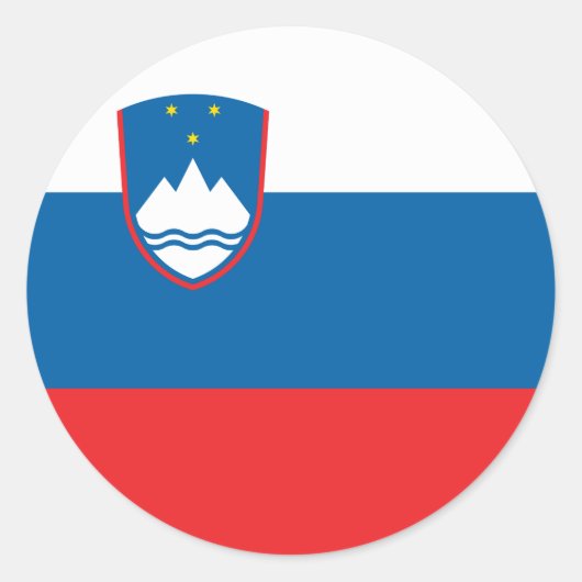Sloveense vlag ronde sticker (Voorkant)