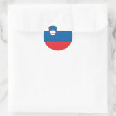 Sloveense vlag ronde sticker (Tas)