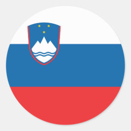 Sloveense vlag ronde sticker