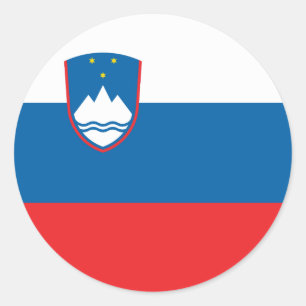 Sloveense vlag ronde sticker