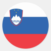 Sloveense vlag ronde sticker (Voorkant)