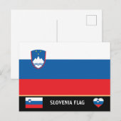 Sloveense vlag & Slovenië - reizen, vakantie/sport Briefkaart (Voorkant / Achterkant)