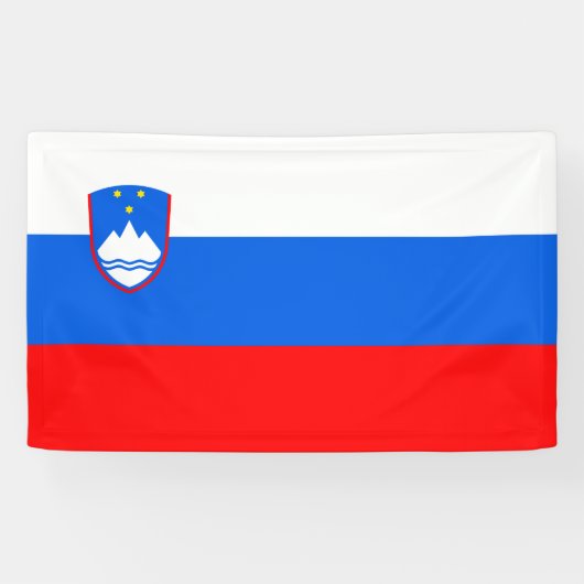 Sloveense vlag spandoek (Horizontaal)