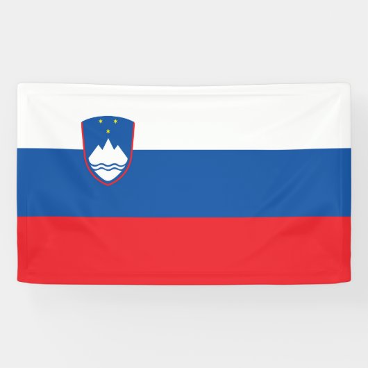 Sloveense vlag spandoek (Horizontaal)