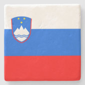 Sloveense vlag stenen onderzetter (Voorkant)