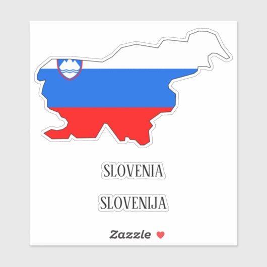 Sloveense vlag sticker (Vel)