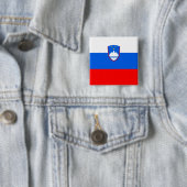 Sloveense vlag vierkante button 5,1 cm (In situ)