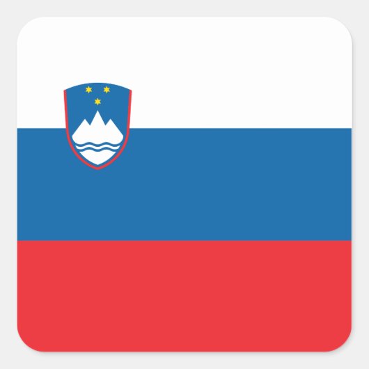Sloveense vlag vierkante sticker (Voorkant)