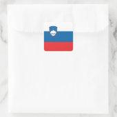 Sloveense vlag vierkante sticker (Tas)