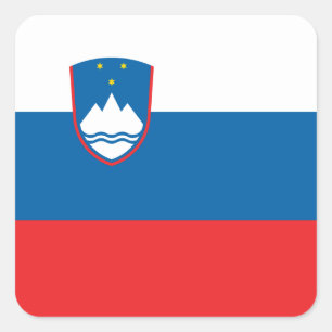 Sloveense vlag vierkante sticker