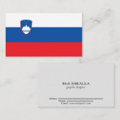 Sloveense vlag visitekaartje (Voorkant / Achterkant)