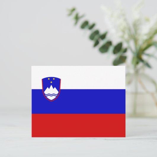 Sloveense vlag, vlag van Slovenië Briefkaart (Staand voorkant)