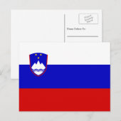 Sloveense vlag, vlag van Slovenië Briefkaart (Voorkant / Achterkant)
