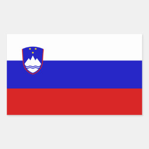 Sloveense vlag, vlag van Slovenië Rechthoekige Sticker