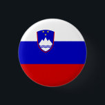 Sloveense vlag, vlag van Slovenië Ronde Button 3,2 Cm<br><div class="desc">Sloveense vlag,  vlag van Slovenië button/badge van World Flags United.</div>