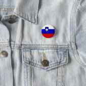 Sloveense vlag, vlag van Slovenië Ronde Button 3,2 Cm (In situ)