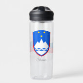 Sloveense wapenstilstand, vlag, Slovenië Waterfles (Voorkant)