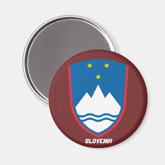 Slovenia Coat of Arms Magnet (Voorkant / Achterkant)