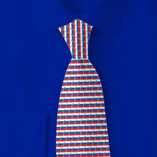 Slovenia Flag Brick Pattern Stropdas