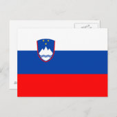 Slovenia Flag Briefkaart (Voorkant / Achterkant)
