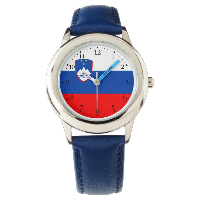 Slovenia Flag Horloge (Voorkant)