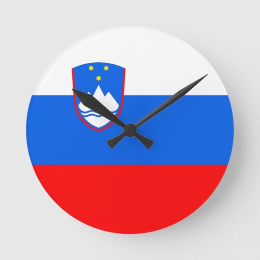 Slovenia Flag Ronde Klok (Voorkant)