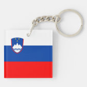 Slovenia Flag Sleutelhanger (Achterkant)