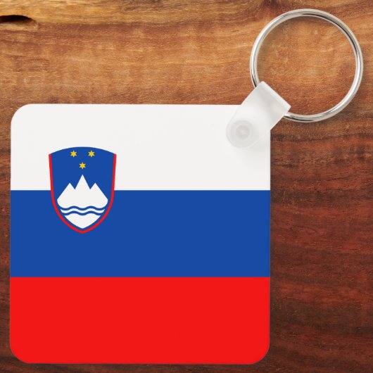 Slovenia Flag Sleutelhanger (Achterkant)