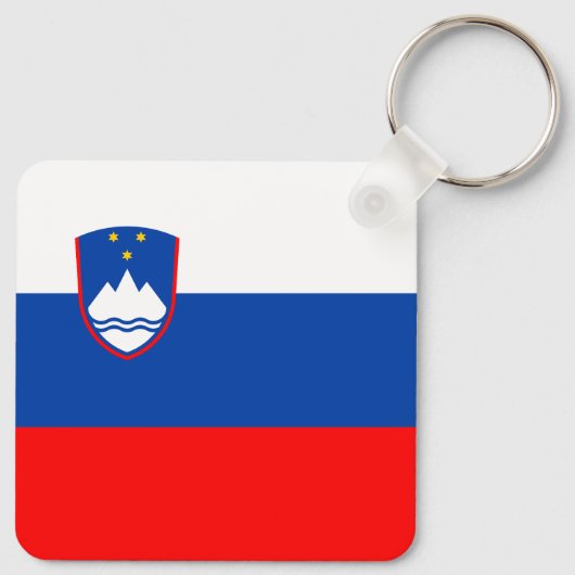 Slovenia Flag Sleutelhanger (Achterkant)
