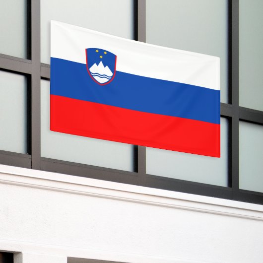 Slovenia Flag Spandoek (Buitenkant Gebouw)