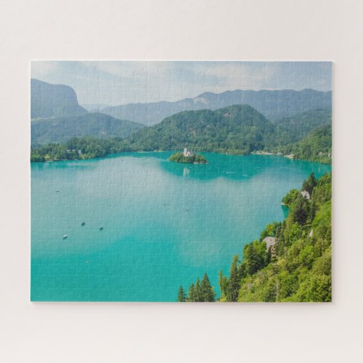 Slovenia Jigsaw Puzzle - Lake Bled from castle Legpuzzel (Horizontaal)